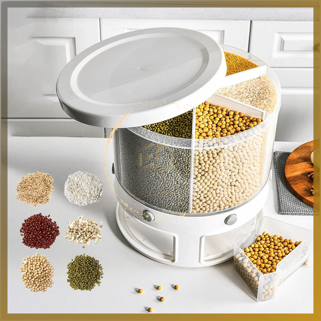 موزع ومنظم الحبوب الجافة الدوار