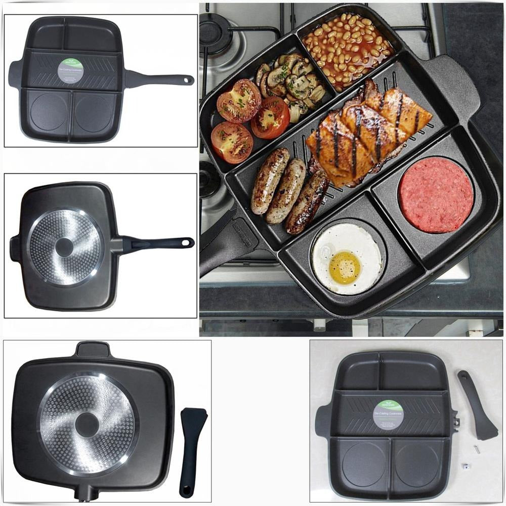 مقلاة 5 في 1 - سهلة التنظيف - تجعل الطهي أكثر متعة وسهولة