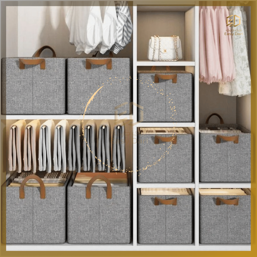 صناديق تنظيم الملابس المدعمة بالحديد  منتوج أصلي مستورد محمول قابل للطي - 3قطع 3550دج