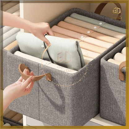 صناديق تنظيم الملابس المدعمة بالحديد  منتوج أصلي مستورد محمول قابل للطي - 3قطع 3550دج