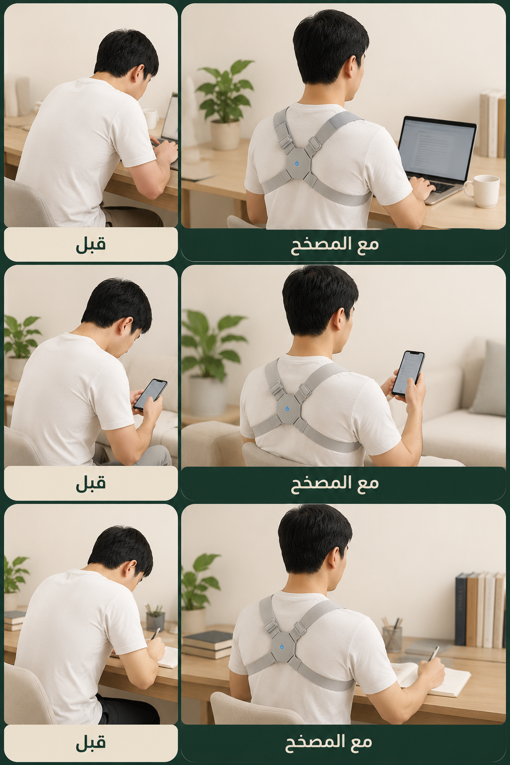 حزام ذكي لتصحيح وضعية الظهر والكتفين