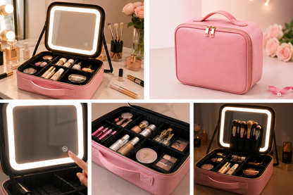 Premium LED SAC Maquillage | حقيبة مكياج ذكية بمراية مضيئة وإضاءة 3 درجات